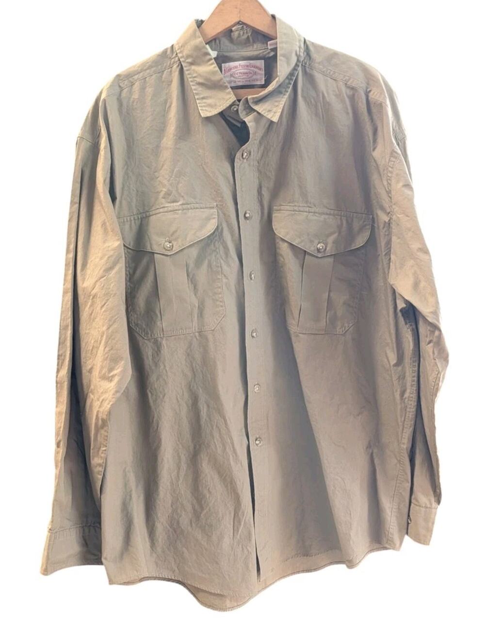 Vintage CC Filson Shirt Men XL Brown 652 Guide Safari Outdoors Made In USA